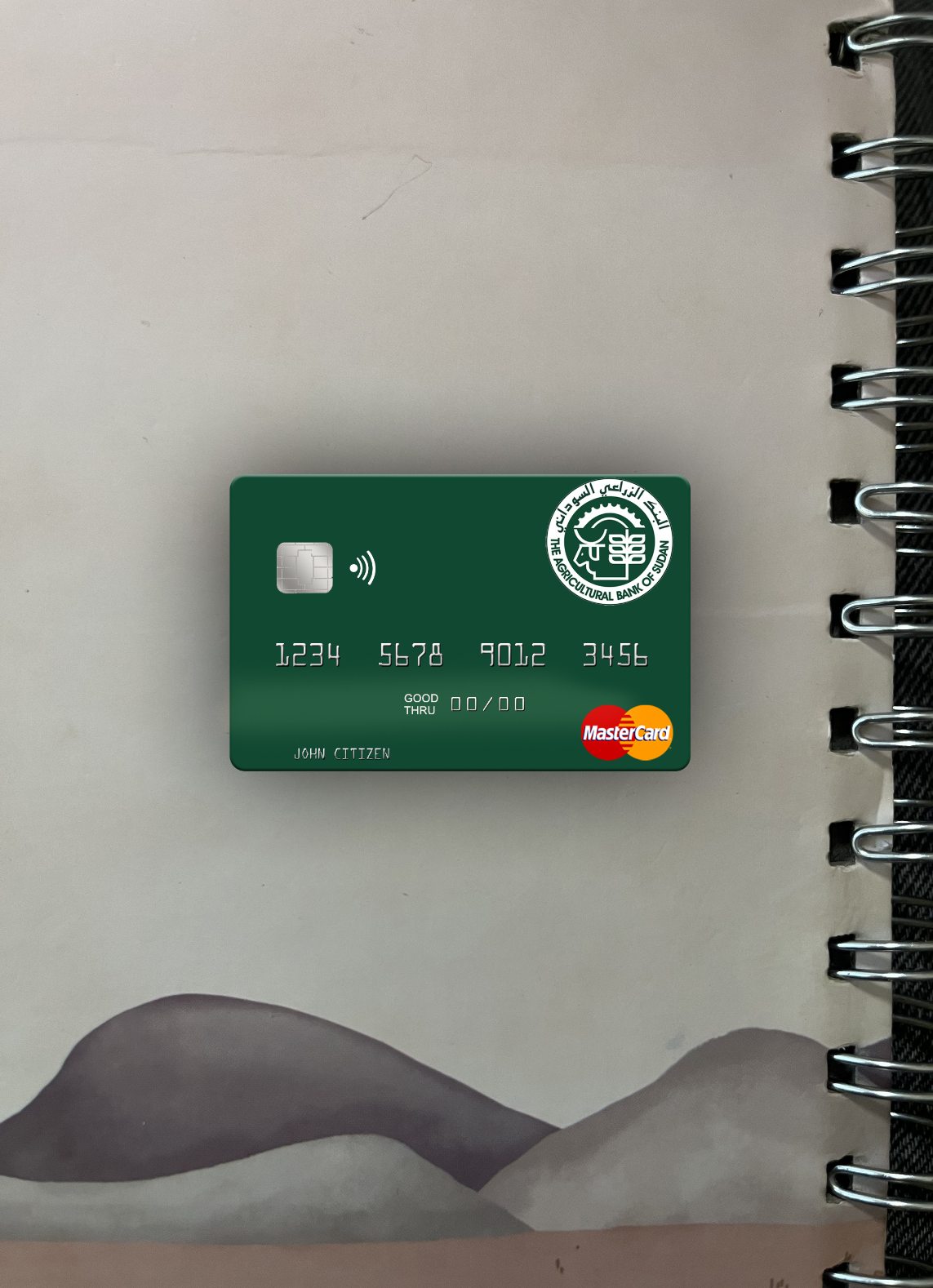 Download Sudan The Agricultural Bank of Sudan mastercard photolook front Photoshop template